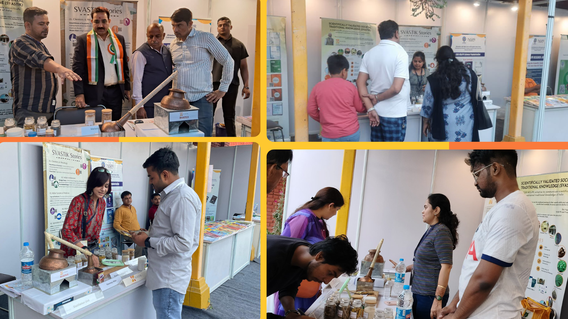 NIScPR-SVASTIK at the 10th Vibrant India 2024 Exhibition at Dilli Haat, Pitampura, New Delhi, showcasing various Indian traditional knowledge with scientific basis